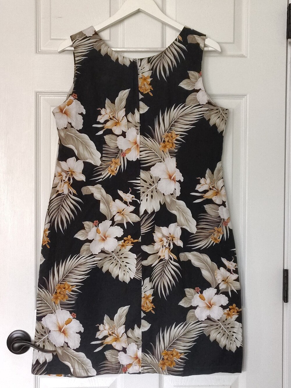 Vintage Pacific Legend Hawaiian Floral Shift Dress Black 2XL - Picture 2 of 4